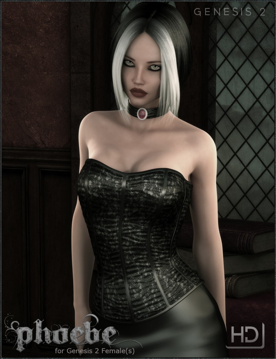 Phoebe HD Bundle - Gothic Character, Outfit and Hair