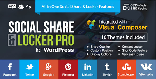 CodeCanyon - Social Share & Locker Pro Wordpress Plugin v7.3 - 8137709