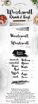 Wonderwall Font & Alphabetical Brush