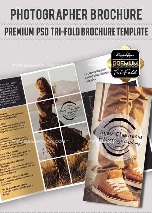 Photography V28 Premium Tri-Fold PSD Brochure Template