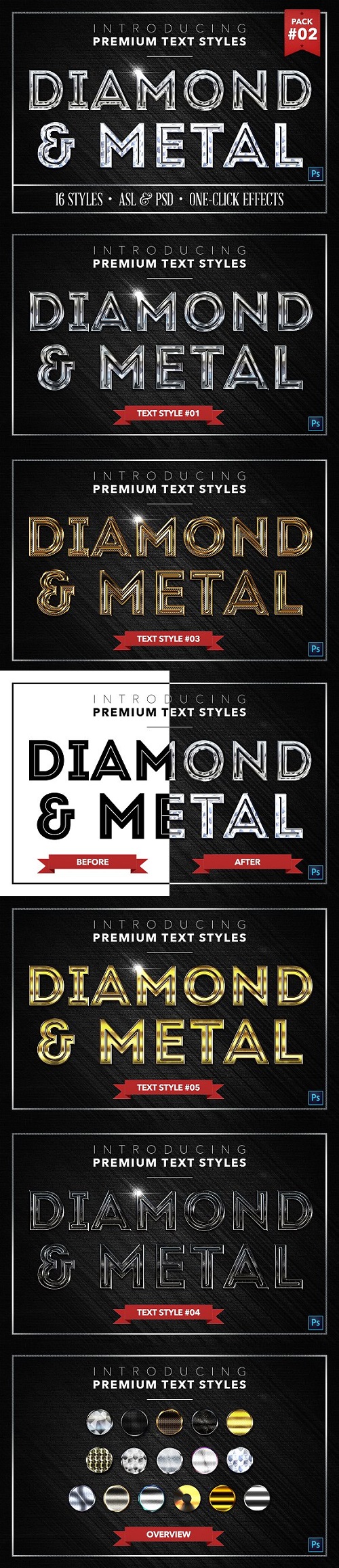 Diamond & Metal #2 - 16 Text Styles - 1274247