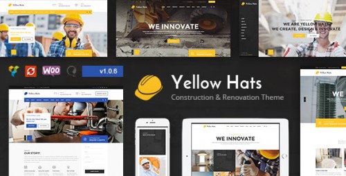 NULLED Yellow Hats v1.0.6 - Construction, Building & Renovation Theme  