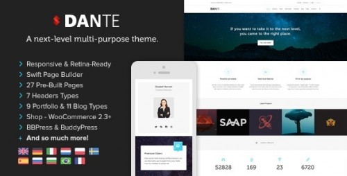 [NULLED] Dante v3.3.50 - Responsive Multi-Purpose WordPress Theme Product visual