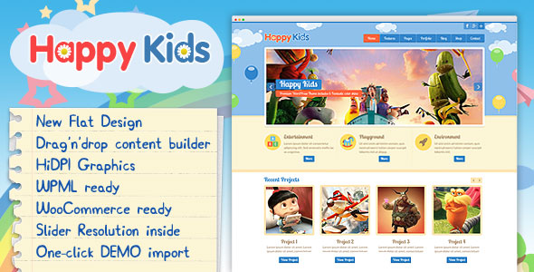 Happy Kids v3.4.2 - Children WordPress Theme