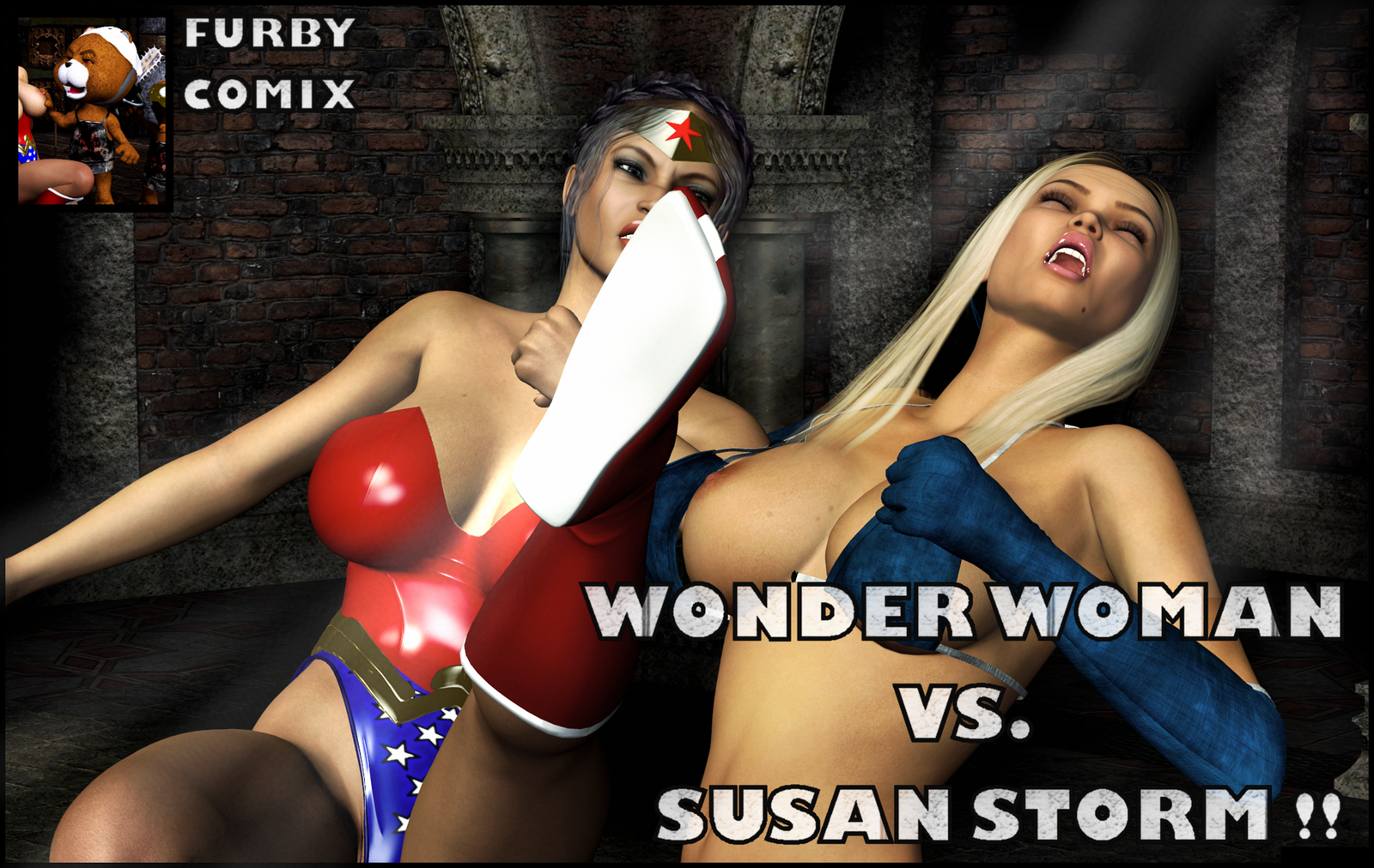 Furby Comix - Wonder Woman vs Sue Storm