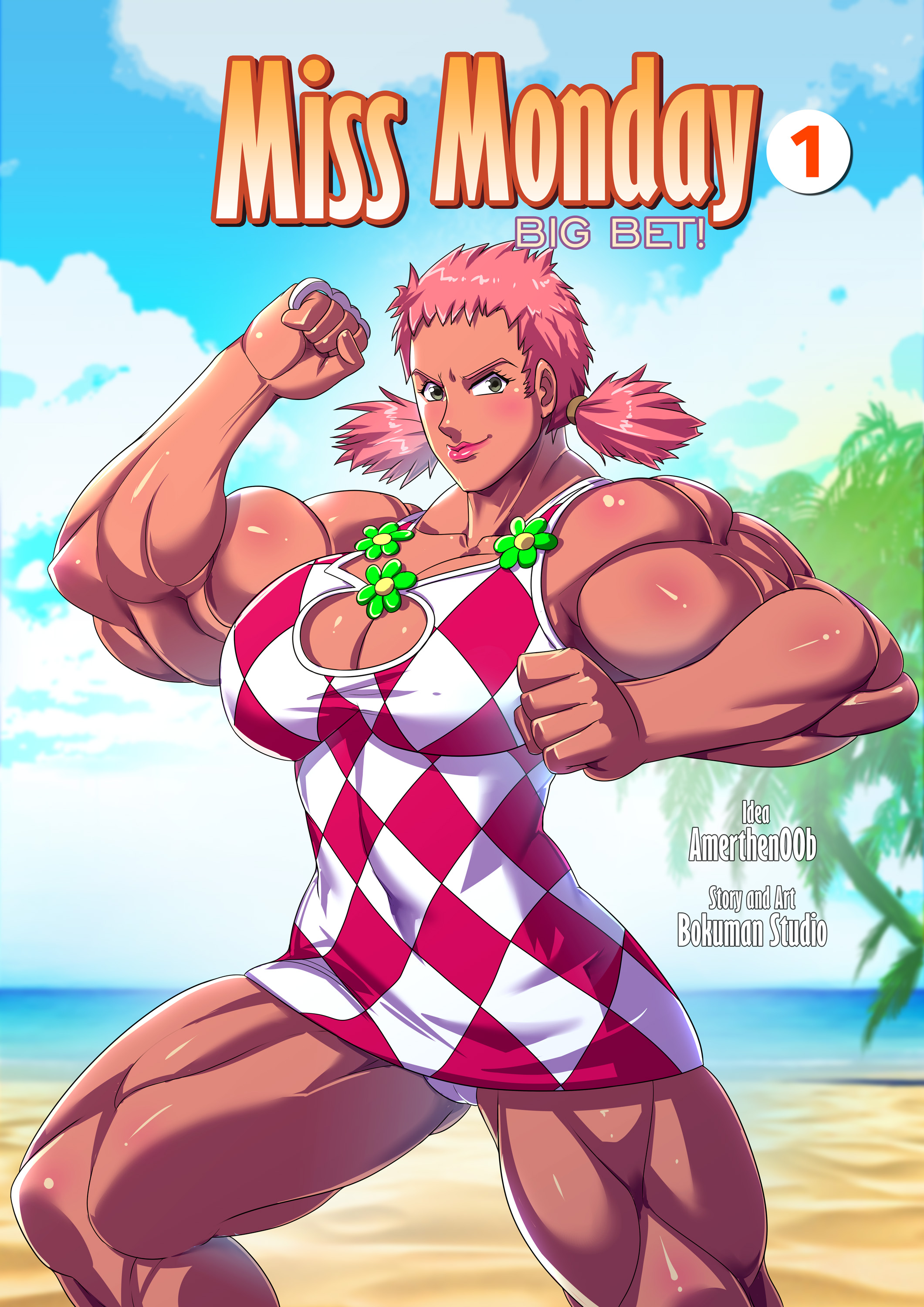 Sexy muscle girl in Bokuman - Miss Monday Big Bet Chapter 1-3