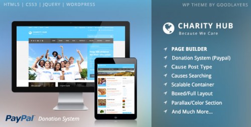 Download Nulled Charity Hub v1.12 - Charity  Nonprofit  Fundraising WP Product visual