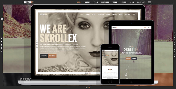 Nulled ThemeForest - Skrollex 1.4.5 - Creative One Page Parallax