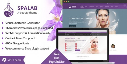 Nulled Spa Lab v2.7.2 - Beauty Salon WordPress Theme product graphic