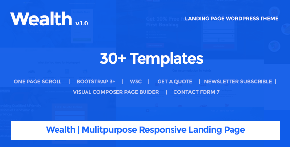 Wealth v1.2.2 - Multi-Purpose Landing Page WordPress Theme