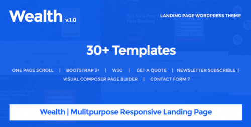 NULLED Wealth v1.2.2 - Multi-Purpose Landing Page WordPress Theme  