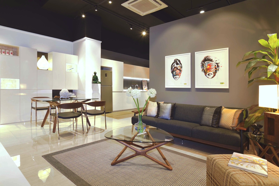Современные цвета в интерьере квартиры от студии knq associates и vievva designers, сингапур