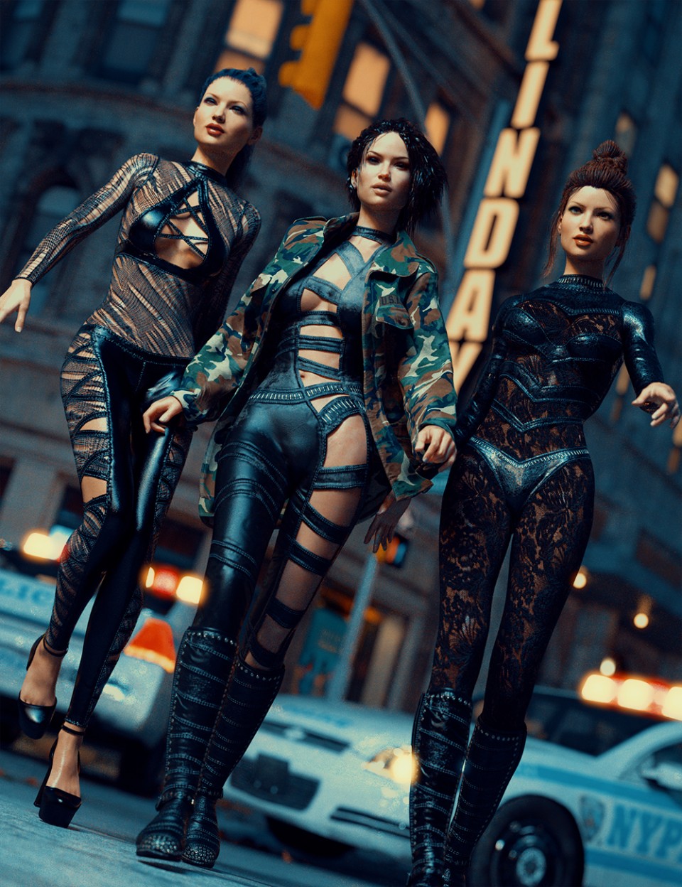Bad Girls Textures for Genesis 3 Female(s) Super Bodysuit