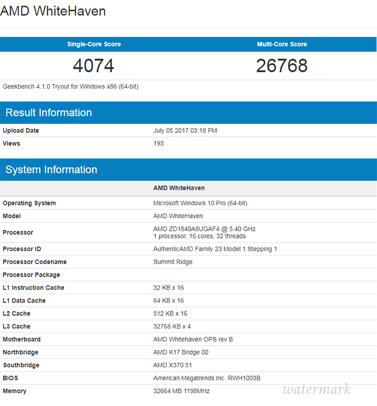 16- AMD Ryzen Threadripper 1950X 10- Intel Core i9-7900X