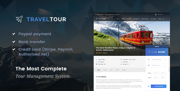 Nulled ThemeForest - Travel Tour 2.0.0 - Travel & Tour Booking Management System