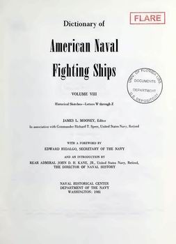 Dictionary of American Naval Fighting Ships vol VIII