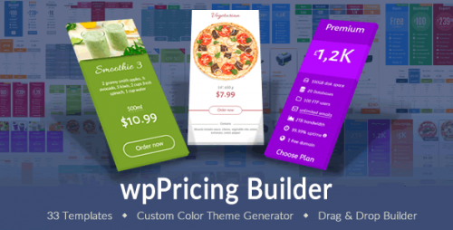 wpPricing Builder v1.4.9 - WordPress Responsive Pricing Tables product snapshot