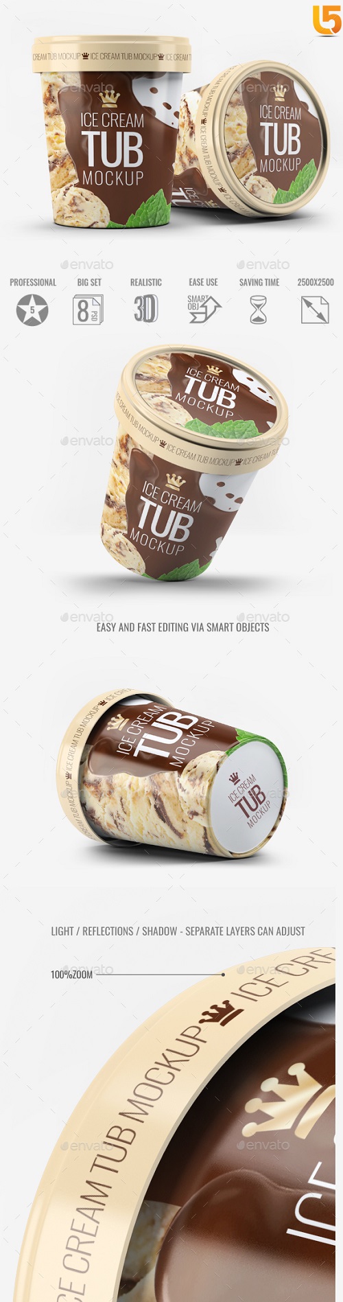 Ice Cream Tub Mock-Up 20413066