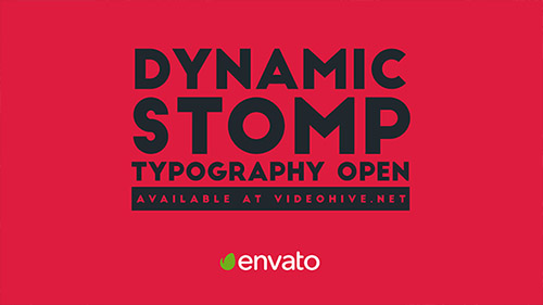 Dynamic Stomp Typography Open - Project for After Effects (Videohive) 