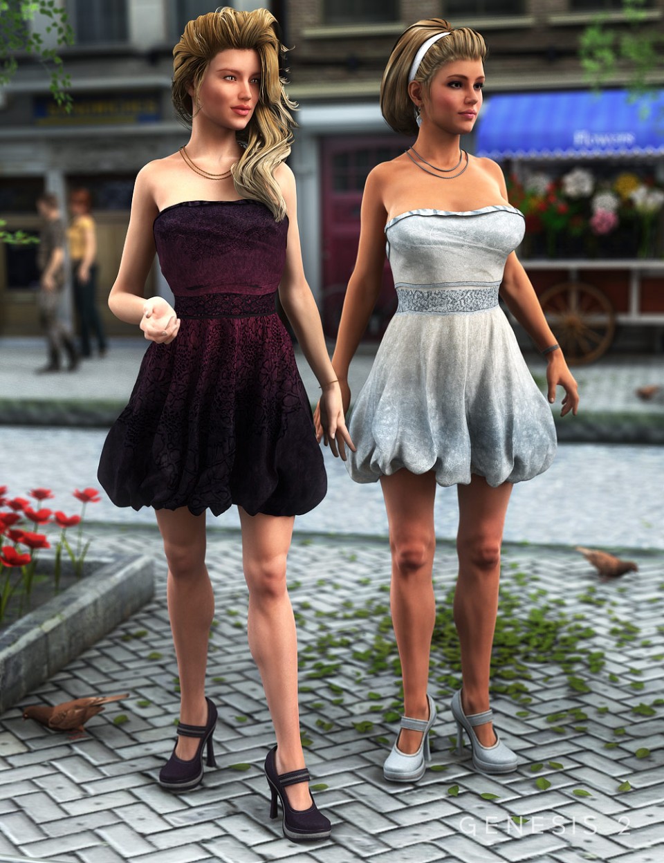 Stylish Bubble Dress Textures