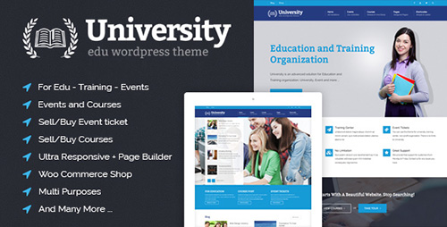 ThemeForest - University v2.0.22 - Education, Event and Course Theme - 8412116