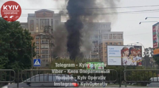 В Святошинском районе Киева крупный пожар