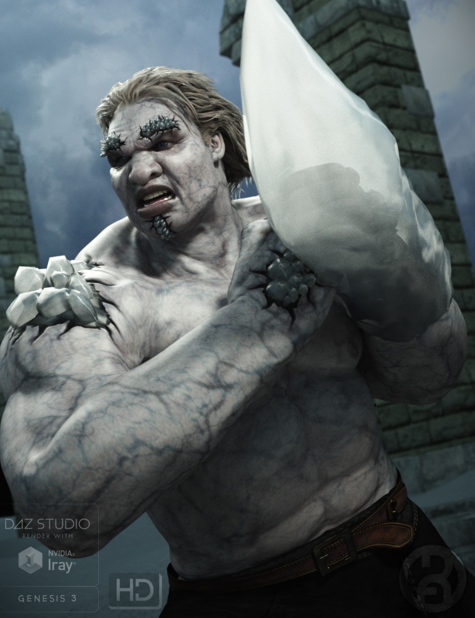 Frost Giant for Genesis 3 Male