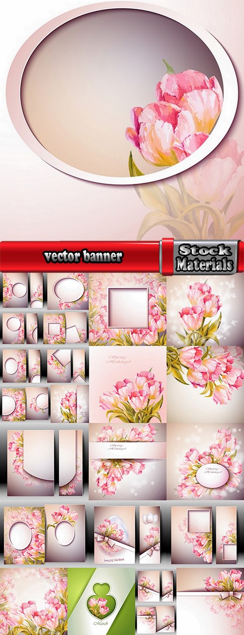 vector banner background is a picture gift card flower festival 25 EPS
