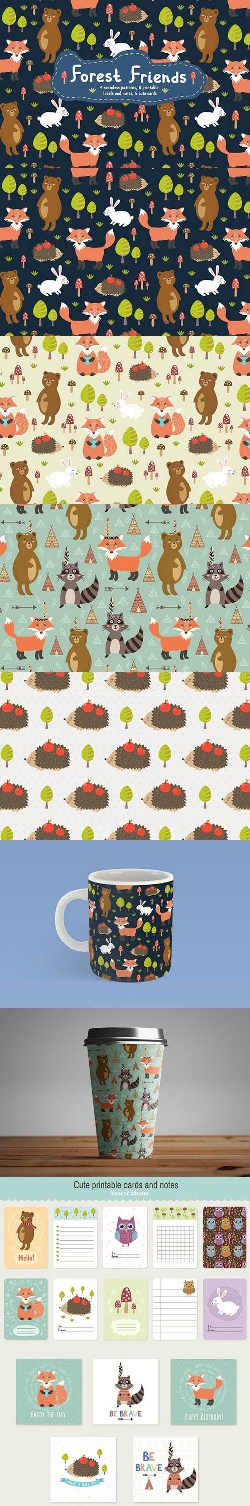Forest Friends: patterns & cards 966205