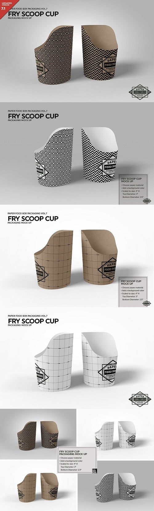 Paper Scoop Cup Packaging Mock Up 1931915