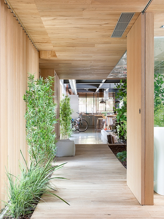 Эксклюзивный индустриальный дизайн интерьера с использованием живой зелени