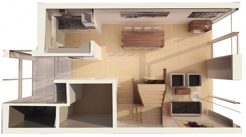 Восхитительный проект дома на мастерских визуализациях симонаса петраусакаса, германия
