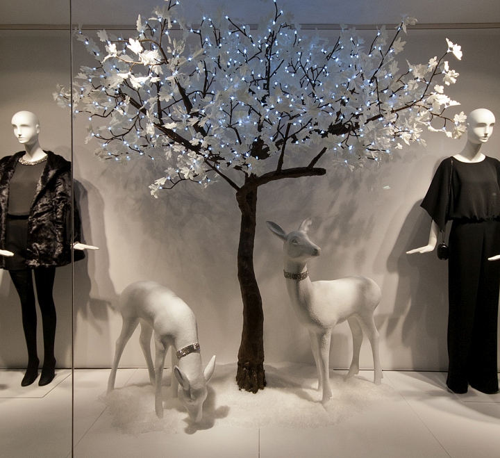 Дизайн витрины бутика одежды hallhuber: воплощение элегантности