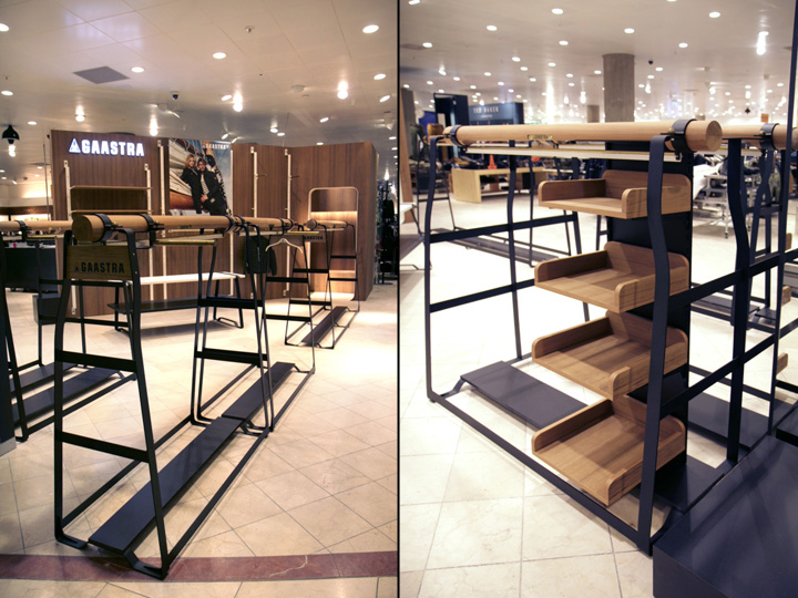 Солидный классический интерьер брендового магазина одежды gaastra в торговом центре bijenkoff с дизайном от werkstatt65, роттердам – нидерланды