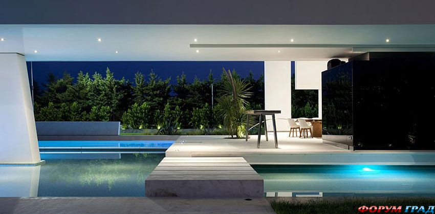 Проекты особняков с бассейном: дом, напоминающий яхту, от 314 architecture atudio, афины, греция