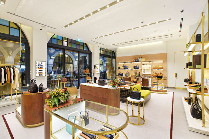 Роскошный бутик oroton store – флагманский салон в сиднее, австралия, от universal studio design