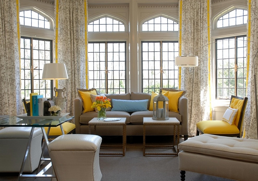 Способы использования жёлтого цвета в оформлении вашей гостиной