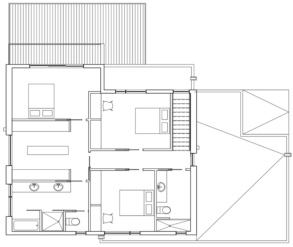 Лаконичный дизайн городского дома с гаражом