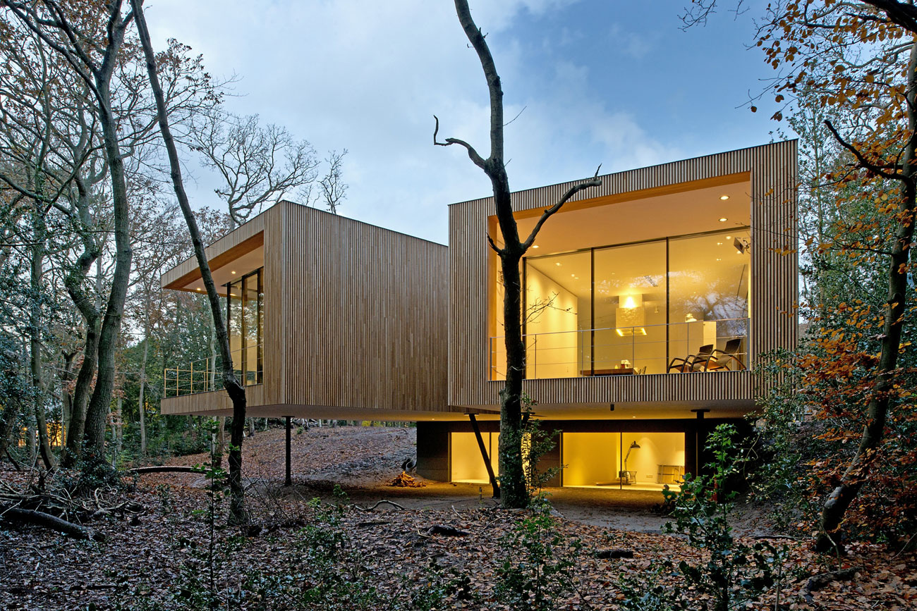 Восхитительная villa k от дизайн-студии architecten csk, затерянная в лесах алкамара, нидерланды