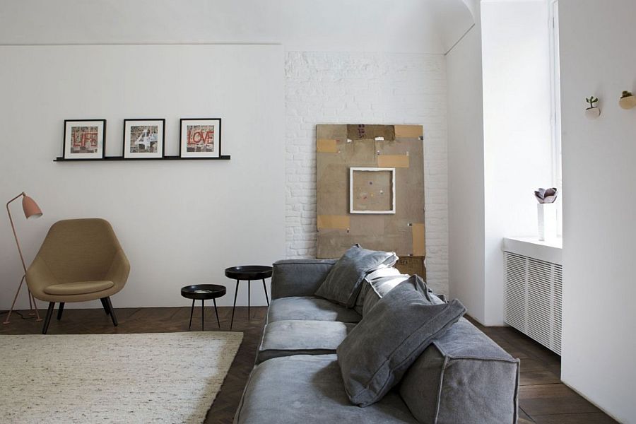 Необычный интерьер квартиры в турине от fabio fantolino: роскошное сочетание нейтральных оттенков
