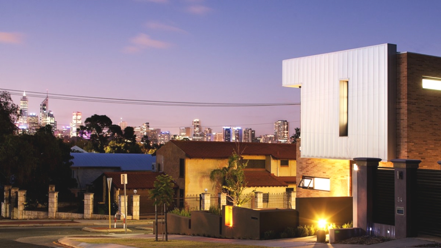 Современный south perth house в австралии, город перт. дизайн студии matthews mcdonald architects