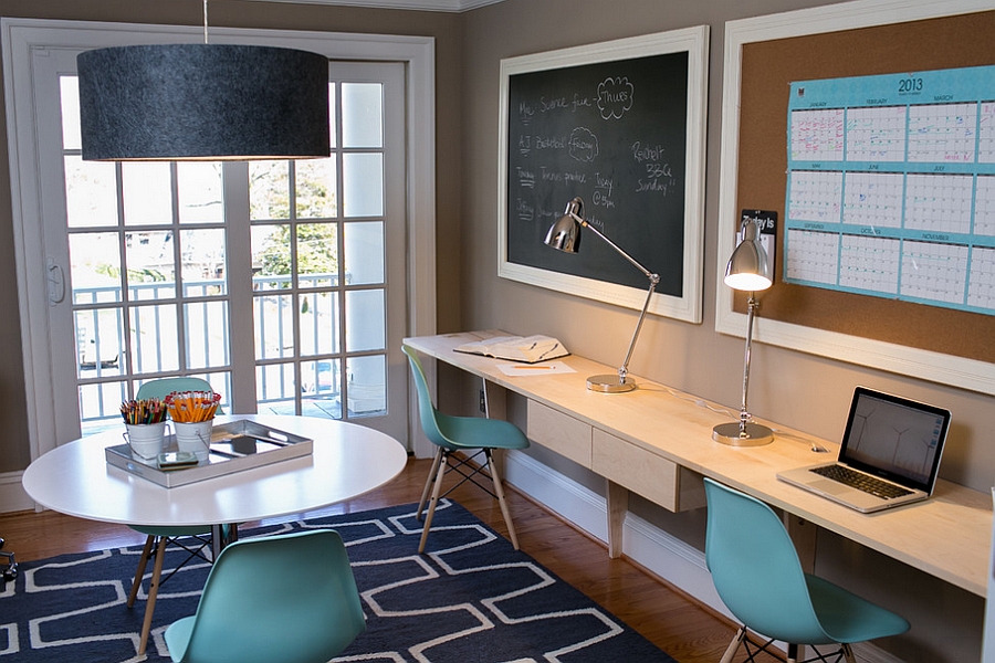 20 Великолепных идей для преобразования домашнего офиса с помощью классной доски
