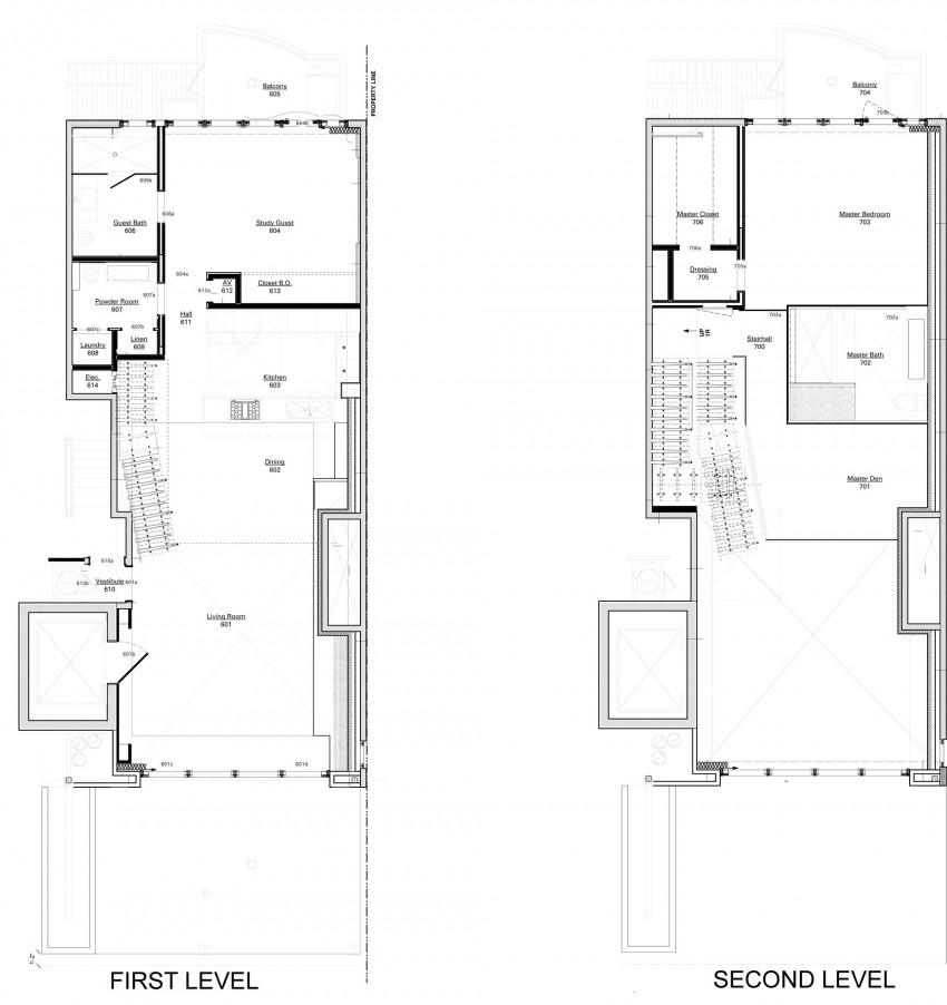 Роскошная двухэтажная гостиная в триплексе от дизайнерского бюро turett, нью-йорк, сша