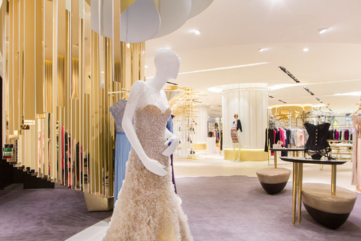 Новый дизайн магазина модной одежды харви николса в стиле арт-деко, анкара, турция