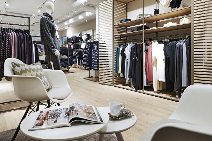 Скандинавский дизайн в интерьере магазина одежды mey по проекту cri cronauer + romani innenarchitekten,германия