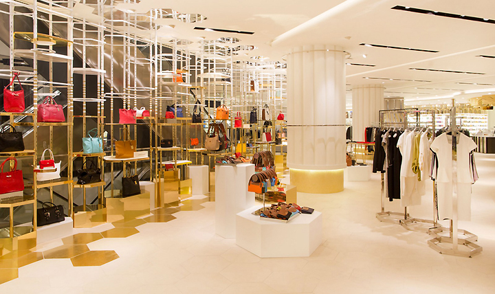 Новый дизайн магазина модной одежды харви николса в стиле арт-деко, анкара, турция