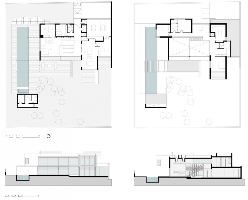 Гармоничный контраст форм и фактур в оригинальной архитектуре дома d #038; e от студии sanahuja #038; partners, кастельон, испания