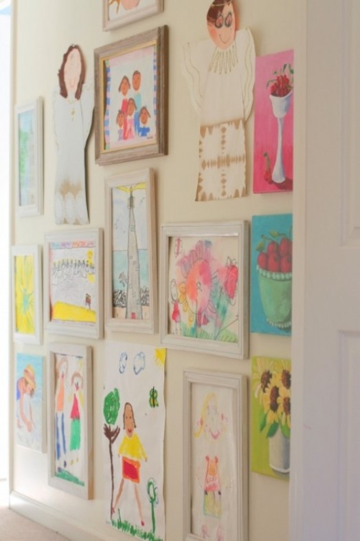 20 Интересных идей и мест для размещения детских рисунков – потрясающая выставка творчества юных художников