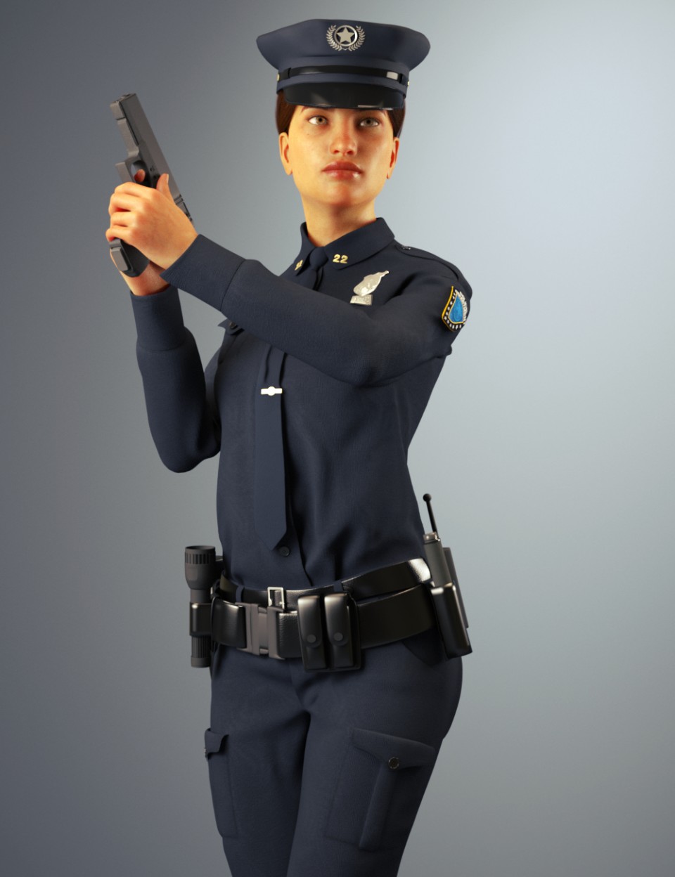 dForce Police Officer Outfit for Genesis 8 Females